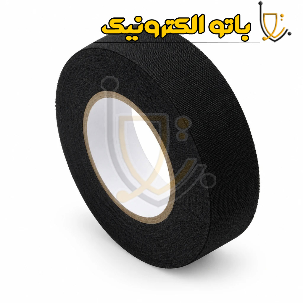  خرید چسب برزنتی ۲ سانت مشکی | چسب الیاف‌دار ضد آب و همه‌کاره با چسبندگی فوق‌العاده 
