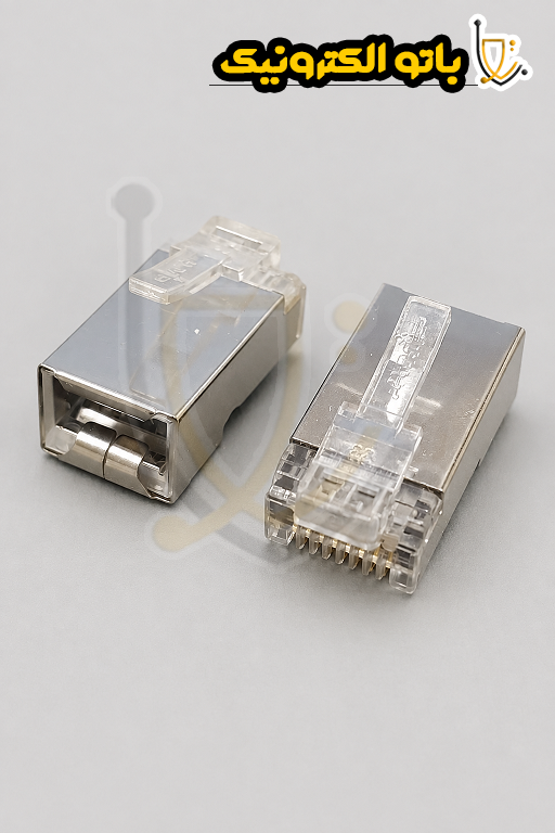  خرید سوکت شبکه RJ45 شیلددار فلزی | فیش شبکه ضد نویز SFTP 