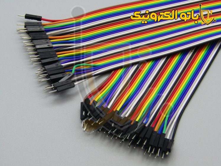 سیم فلت برد بوردی نر به نر باتو الکترونیک | کابل جامپر تخت برای اتصال برد بورد و ماژول‌های آردوینو