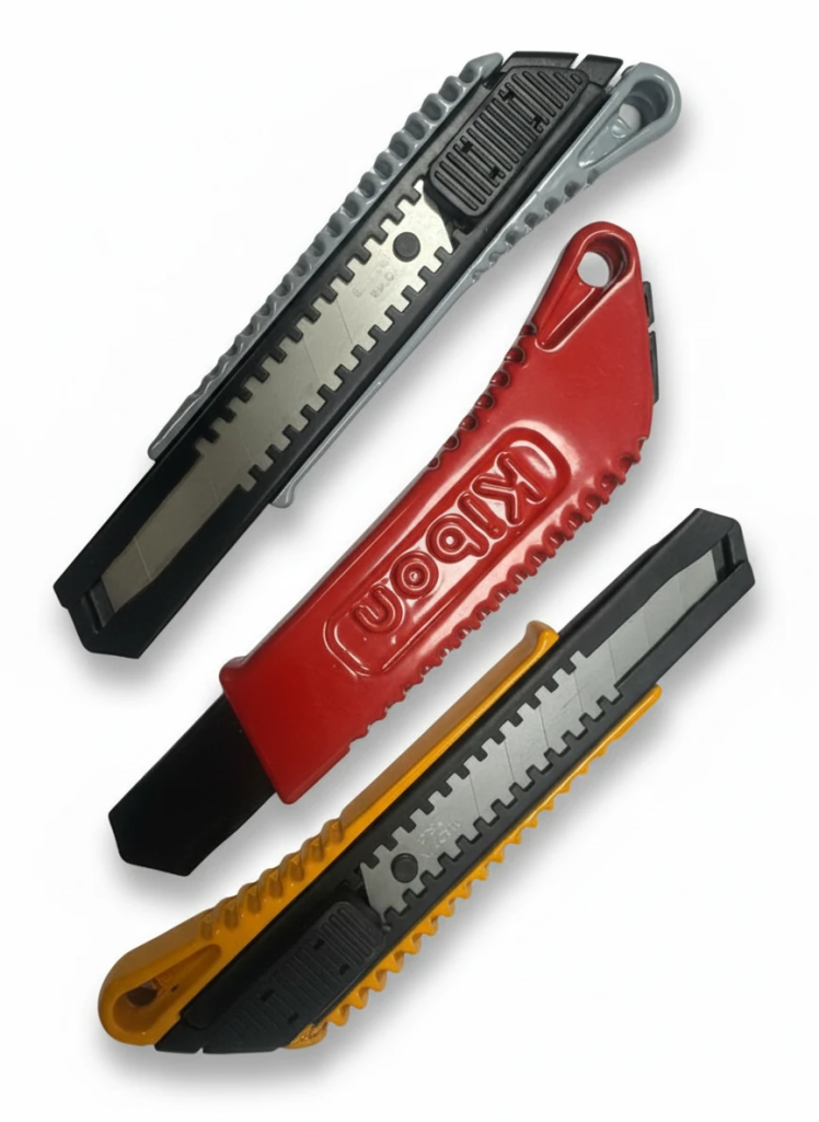 کاتر کیبون KIBON | کاتر تیغه‌ای قفل‌دار صنعتی | باتو الکترونیک