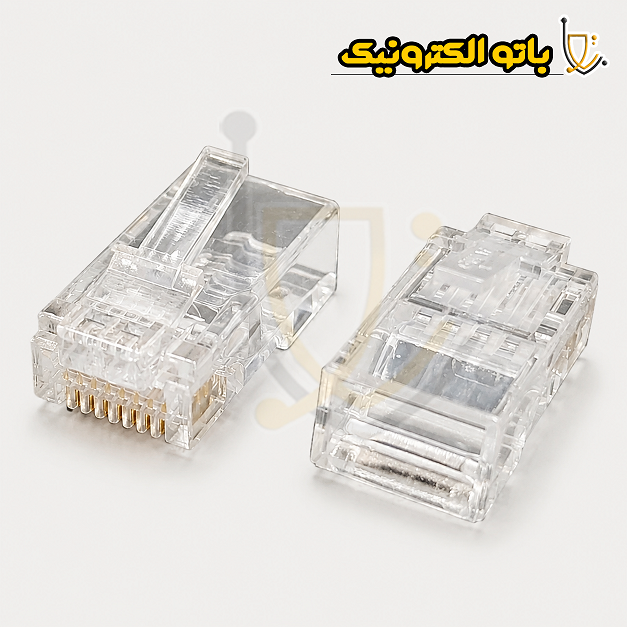 خرید سوکت شبکه CAT6 شفاف | فیش RJ45 هشت پین کابل شبکه