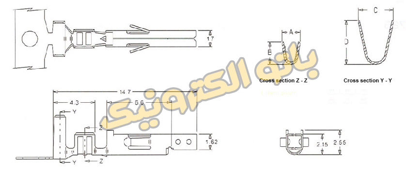 پین ATX 5557 ماده | سرسیم مولکسی 5557 برای کابل برق | کانکتور مولکسی 5557 مادگی ATX