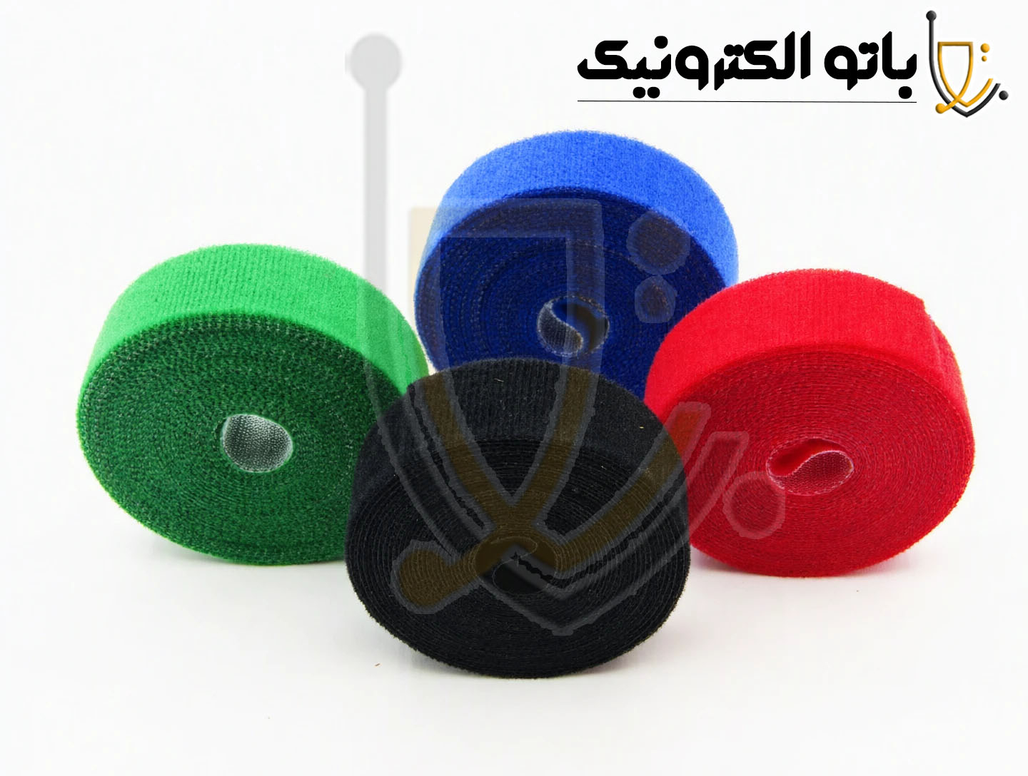 خرید رول ۵ متری بست کابل چسبی ولکرو مشکی | بست کمربندی پارچهای دوطرفه مدیریت کابل