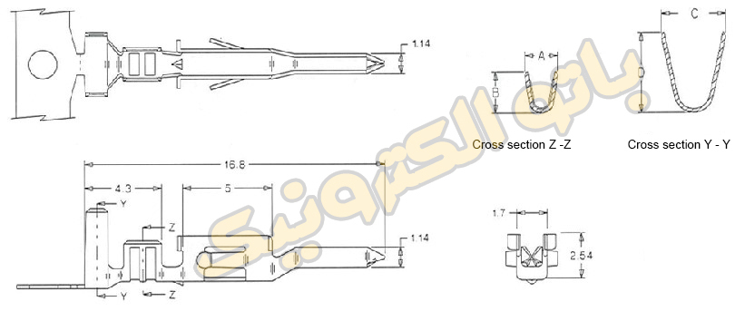 پین ATX 5557 ماده | سرسیم مولکسی 5557 برای کابل برق | کانکتور مولکسی 5557 مادگی ATX