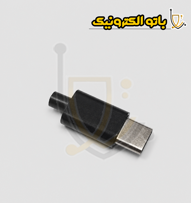 خرید فیش USB Type-C نری سرکابلی | کانکتور USB-C نری کاوردار